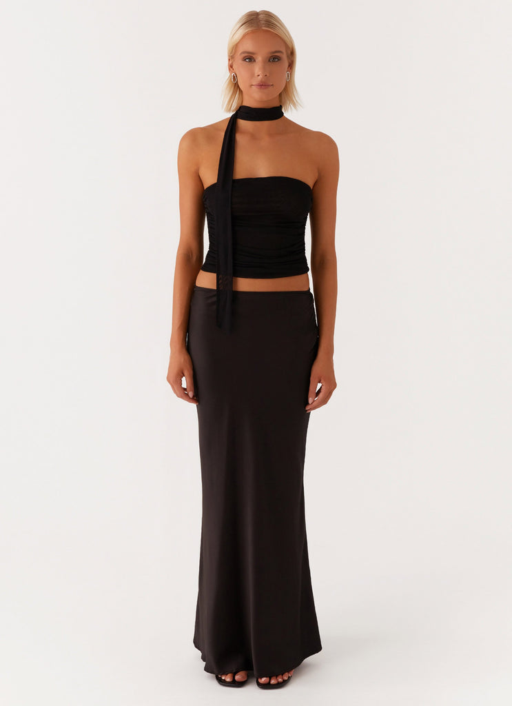 Peppermayo Peppermayo Exclusive - Hot Like Me Scarf Top - Black