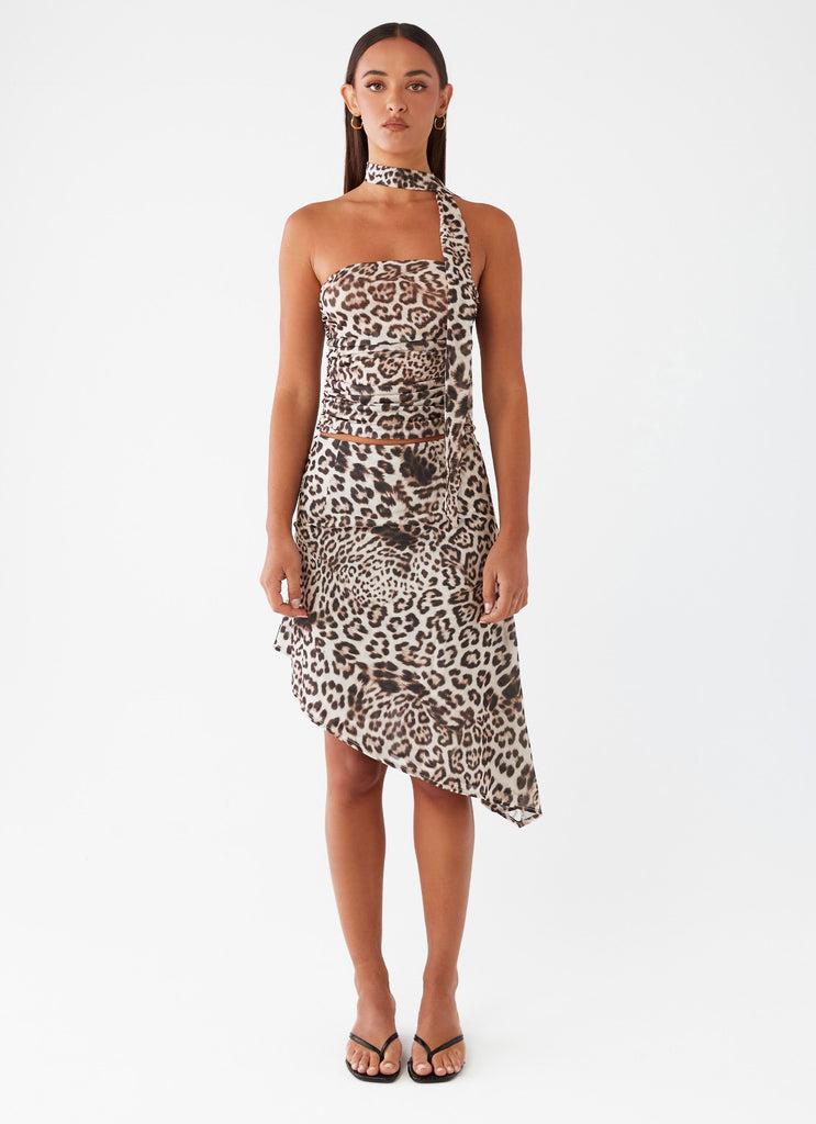 Peppermayo Peppermayo Exclusive - Hot Like Me Scarf Top - Leopard