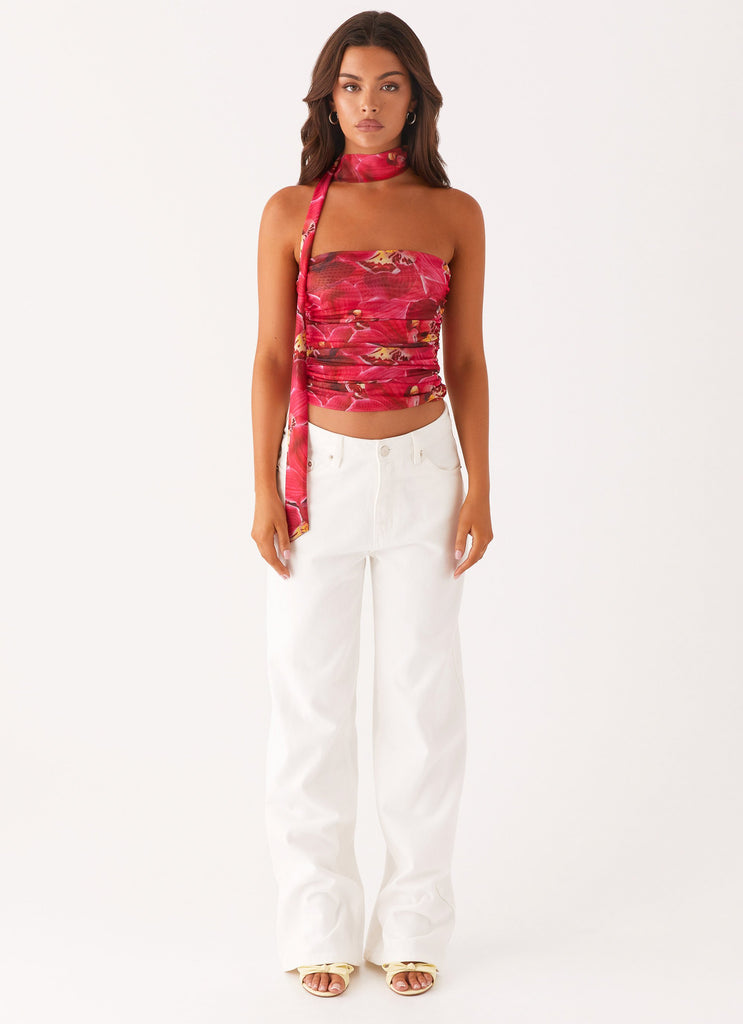 Peppermayo Peppermayo Exclusive - Hot Like Me Scarf Top - Orchid Pink