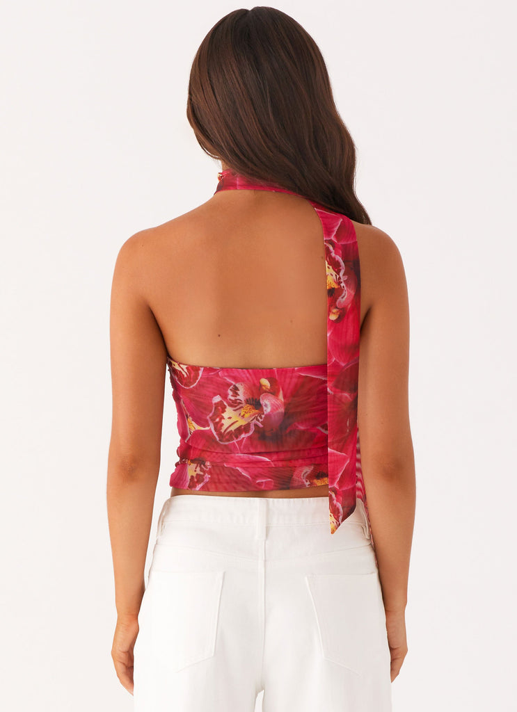 Peppermayo Peppermayo Exclusive - Hot Like Me Scarf Top - Orchid Pink