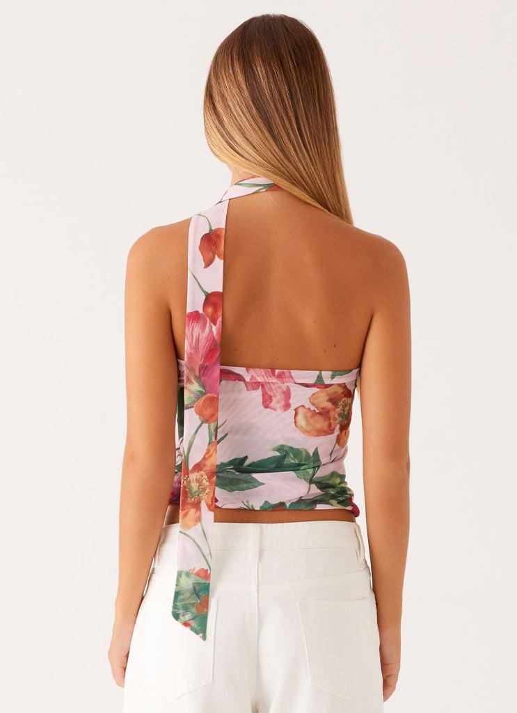 Peppermayo Peppermayo Exclusive - Hot Like Me Scarf Top - Pink Floral