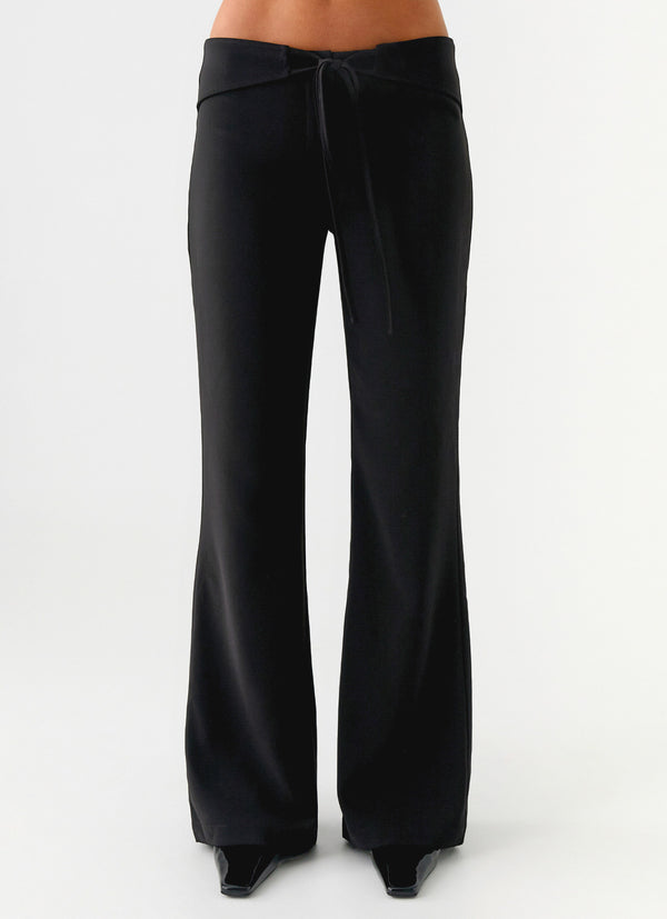 peppermayo Peppermayo Exclusive - Houston Tie Front Pants - Black