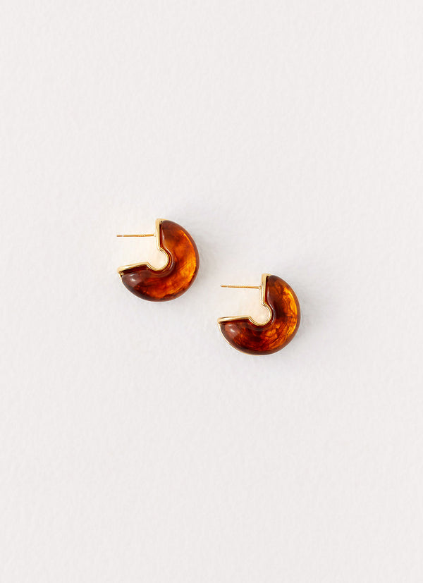 peppermayo Peppermayo Exclusive - Hugo Earrings - Brown