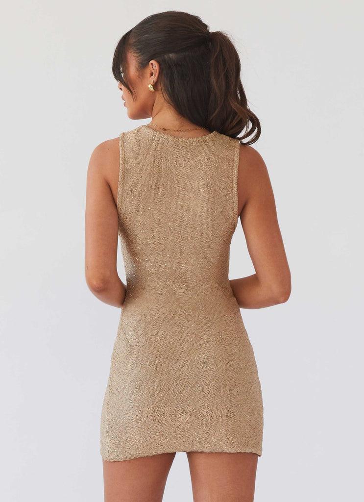 Peppermayo Peppermayo Exclusive - Hypnotized Knit Mini Dress - Champagne Pop