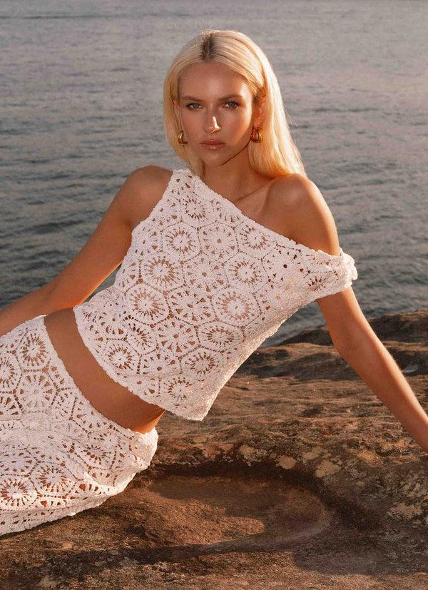 peppermayo Peppermayo Exclusive - Ibiza Crochet Top - Ivory