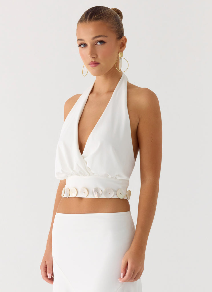 Peppermayo Peppermayo Exclusive - Ignite It Button Top - White