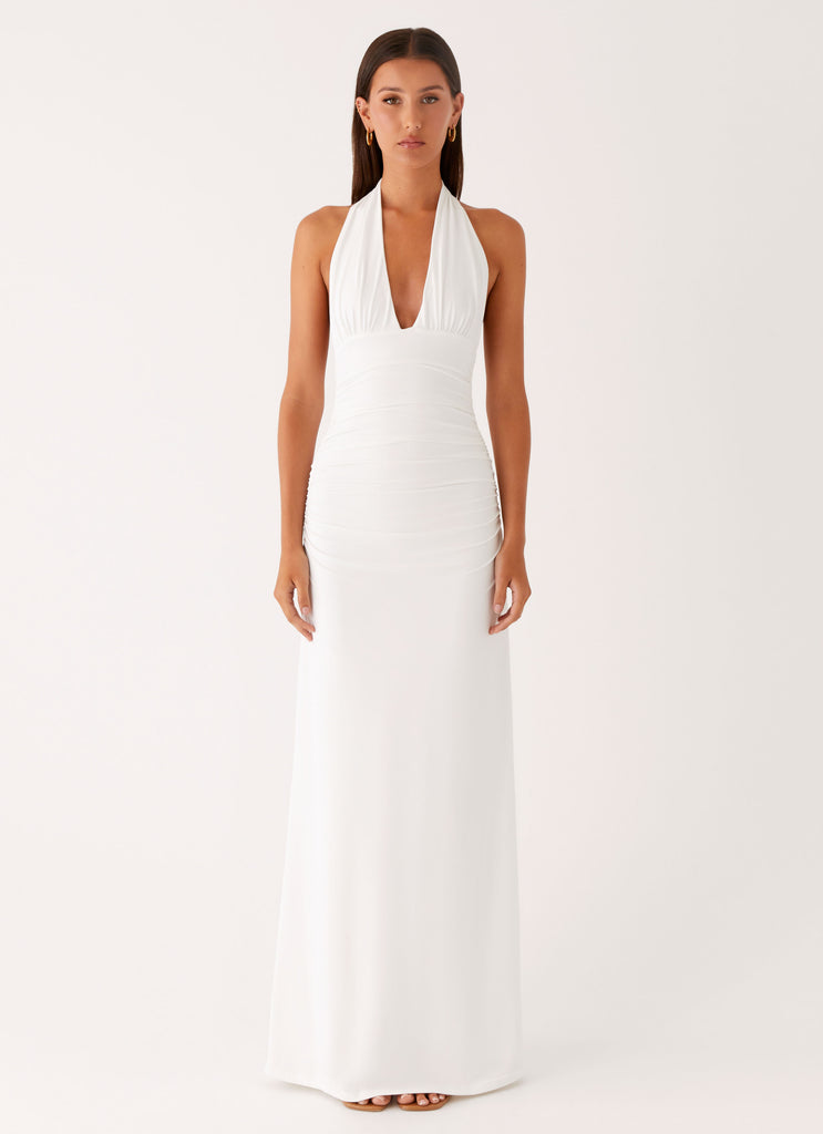 Peppermayo Peppermayo Exclusive - Ilaria Halter Maxi Dress - White