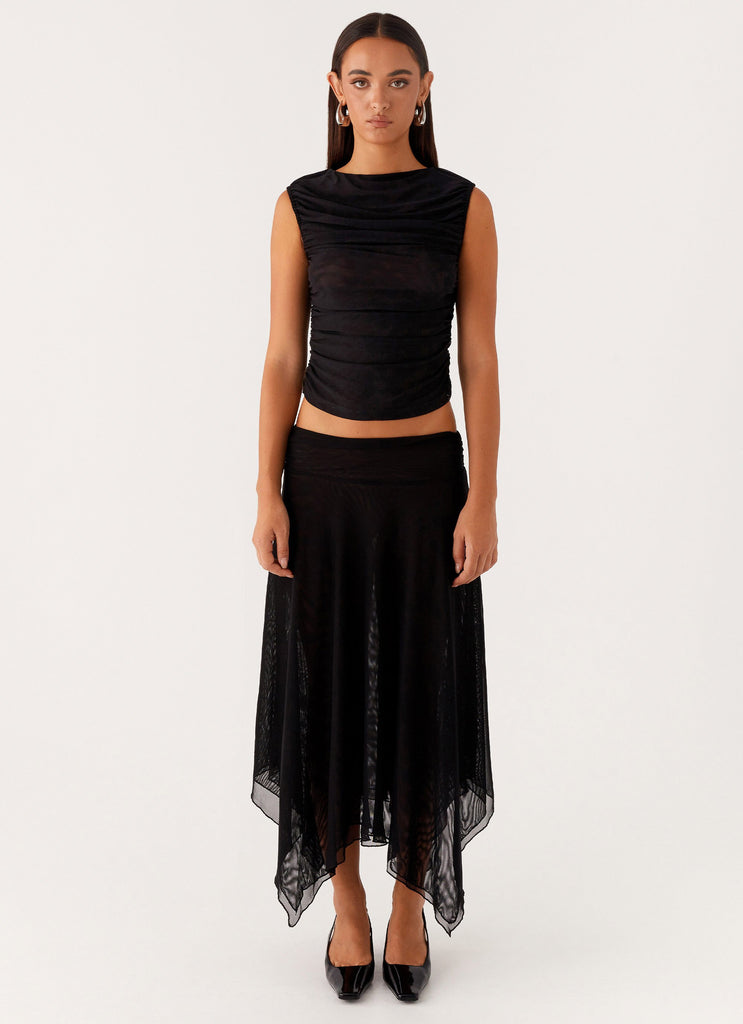 Peppermayo Peppermayo Exclusive - In The Atmosphere Mesh Top - Black