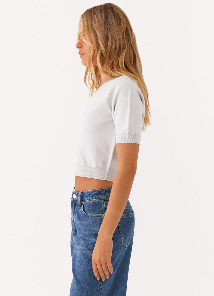 Peppermayo Peppermayo Exclusive - In The Beginning Short Sleeve Top - Grey