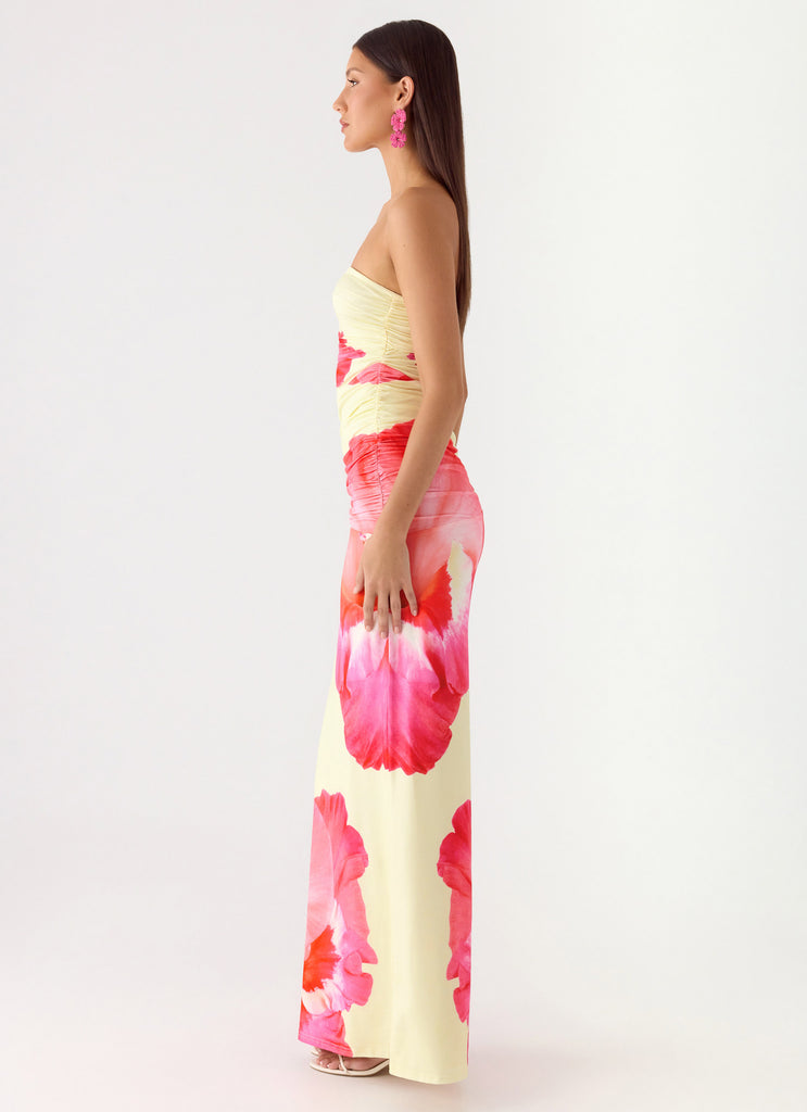 Peppermayo Peppermayo Exclusive - In The Rhythm Maxi Dress - Yellow Floral Spritz
