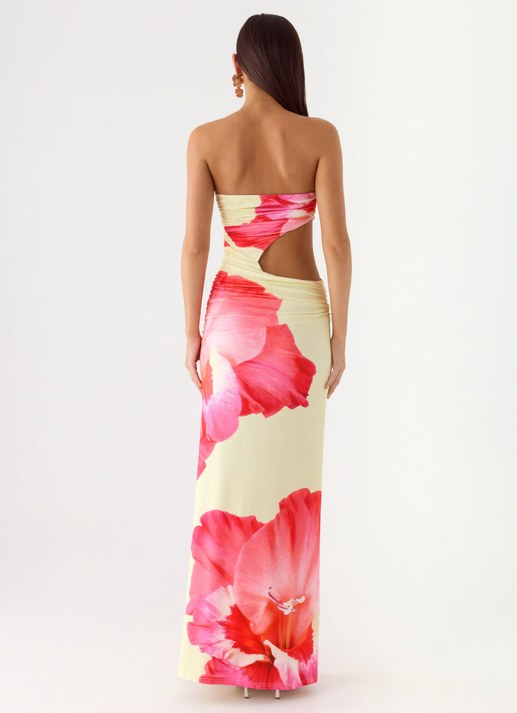 Peppermayo Peppermayo Exclusive - In The Rhythm Maxi Dress - Yellow Floral Spritz