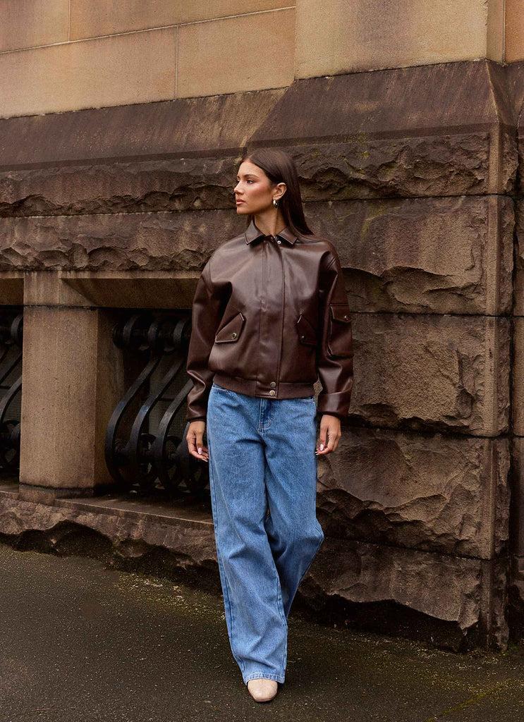 Peppermayo Peppermayo Exclusive - Indara Bomber Jacket - Chocolate