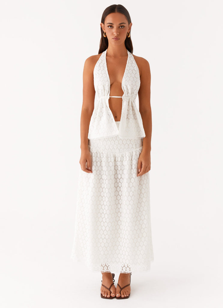 Peppermayo Peppermayo Exclusive - Indiana Corset Midi Skirt - White