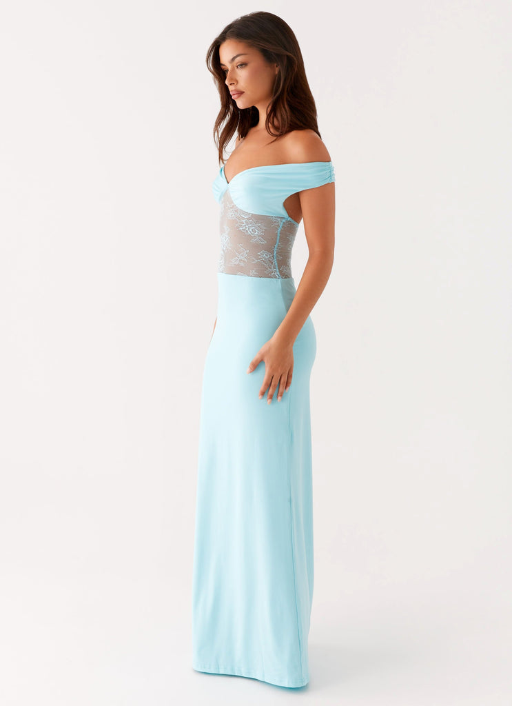 Peppermayo Peppermayo Exclusive - Infatuation Lace Maxi Dress - Turquoise