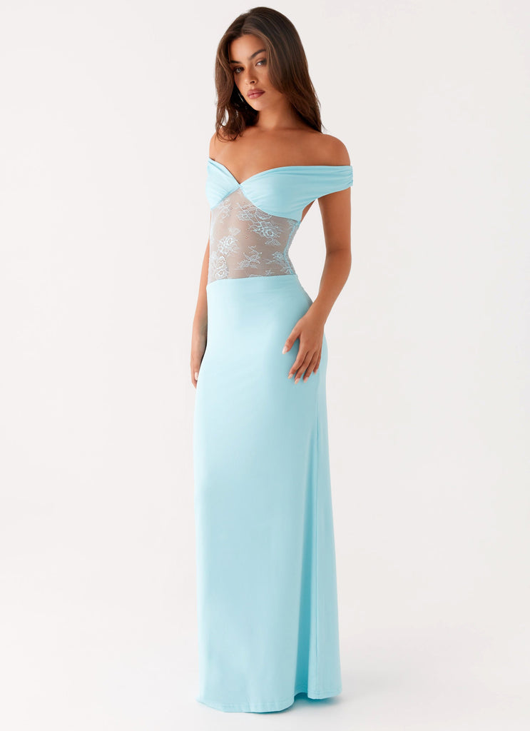 Peppermayo Peppermayo Exclusive - Infatuation Lace Maxi Dress - Turquoise