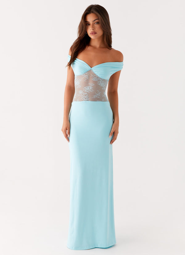 peppermayo Peppermayo Exclusive - Infatuation Lace Maxi Dress - Turquoise