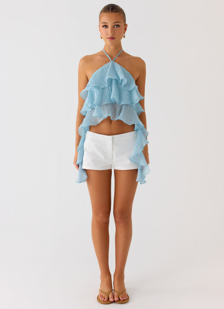 Peppermayo Peppermayo Exclusive - Inna Frill Halter Top - Aqua