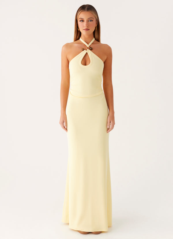 peppermayo Peppermayo Exclusive - Instant Attraction Maxi Dress - Yellow