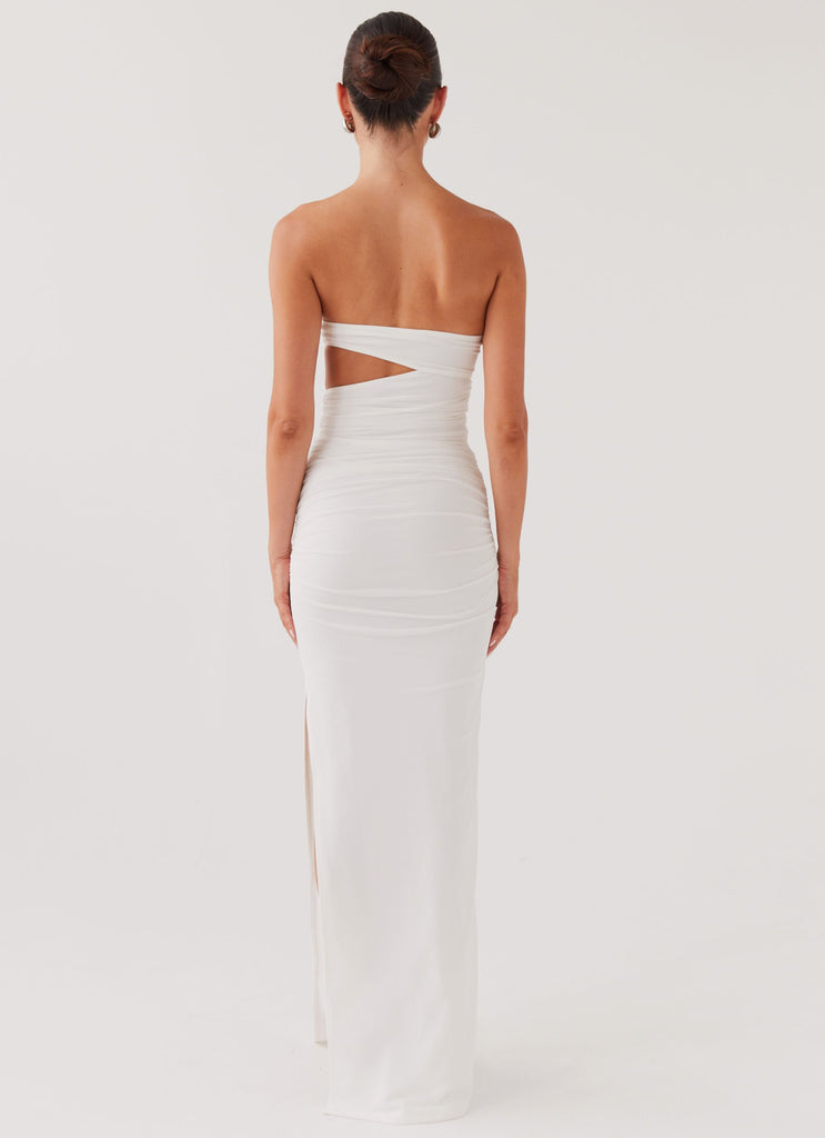 Peppermayo Peppermayo Exclusive - Into Pieces Mesh Maxi Dress - White