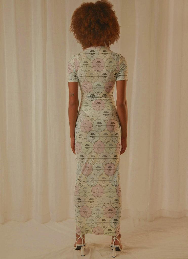 Peppermayo Peppermayo Exclusive - Into The City Mesh Maxi Dress - Pastel Mixtape