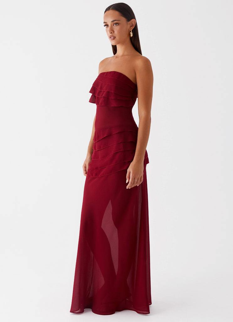 Peppermayo Peppermayo Exclusive - Into The Night Maxi Dress - Cherry Red