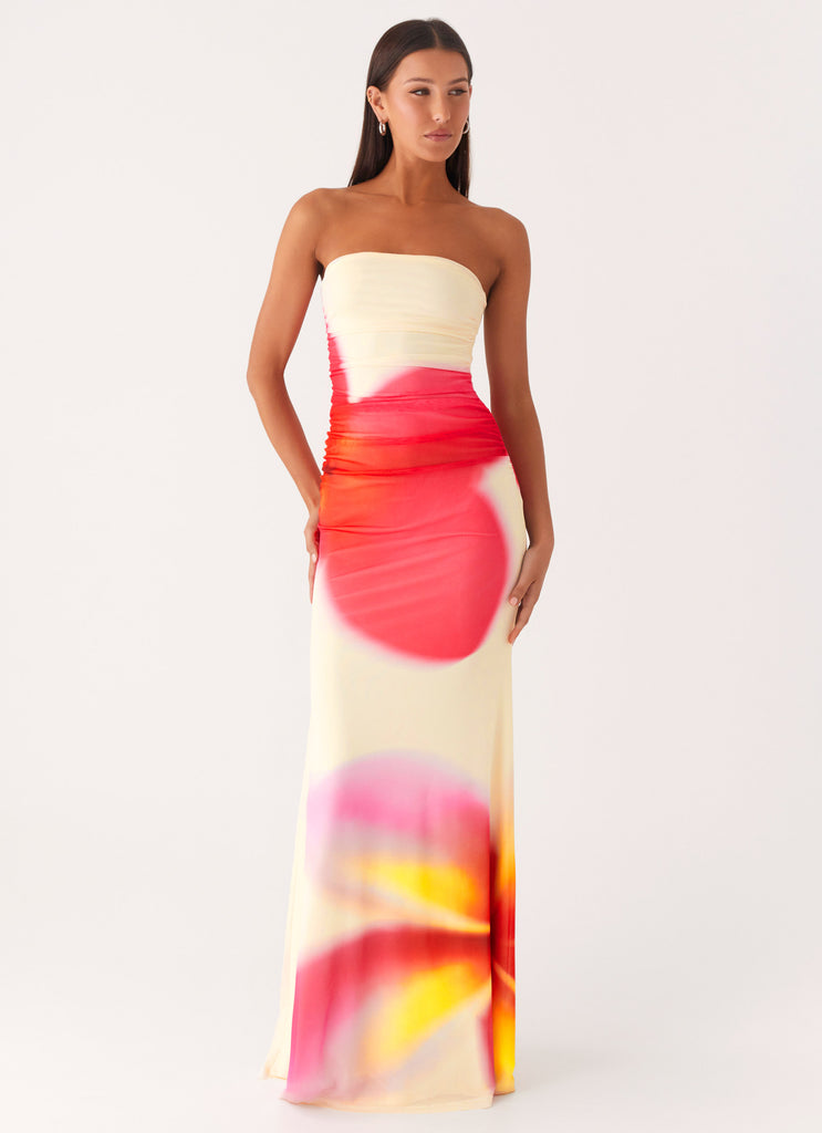 Peppermayo Peppermayo Exclusive - Iroha Strapless Maxi Dress - Frangipani Yellow