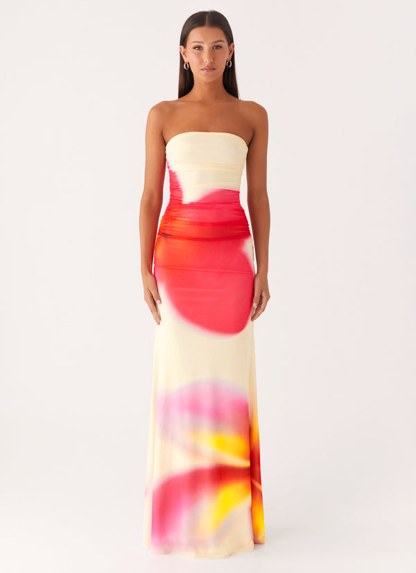 peppermayo Peppermayo Exclusive - Iroha Strapless Maxi Dress - Frangipani Yellow