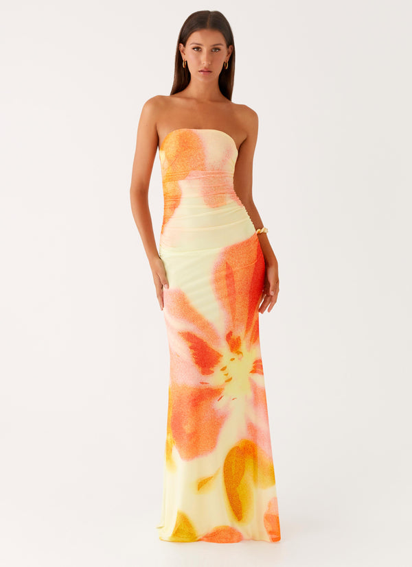 peppermayo Peppermayo Exclusive - Iroha Strapless Maxi Dress - Mimosa Blossom