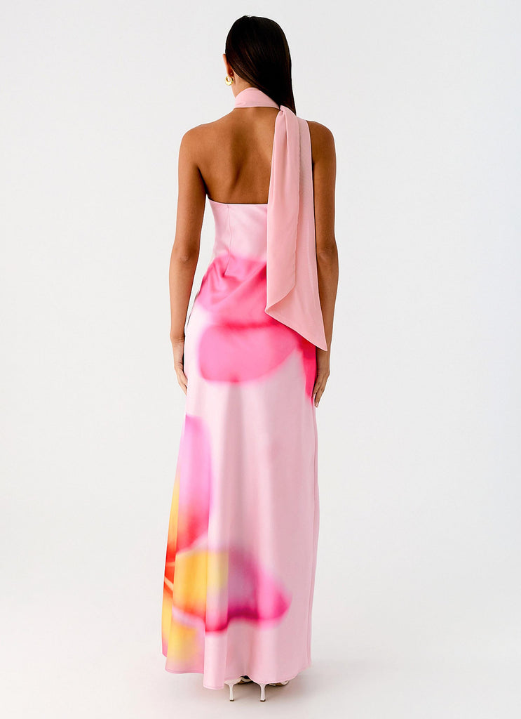 Peppermayo Peppermayo Exclusive - Isa Scarf Satin Maxi Dress - Frangipani Pink
