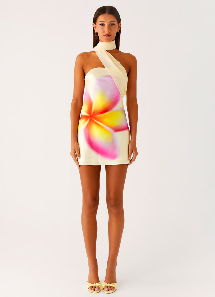 Peppermayo Peppermayo Exclusive - Isa Scarf Satin Mini Dress - Frangipani Yellow