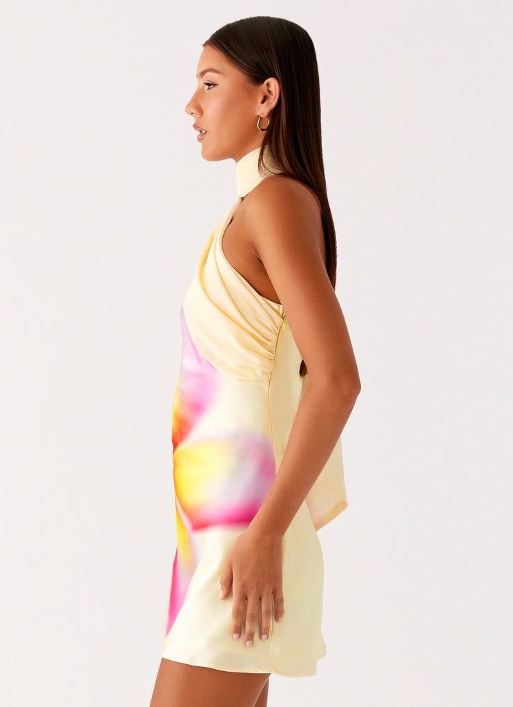 Peppermayo Peppermayo Exclusive - Isa Scarf Satin Mini Dress - Frangipani Yellow