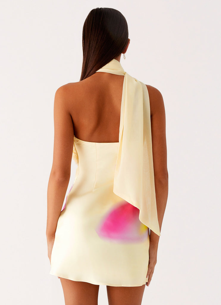 Peppermayo Peppermayo Exclusive - Isa Scarf Satin Mini Dress - Frangipani Yellow
