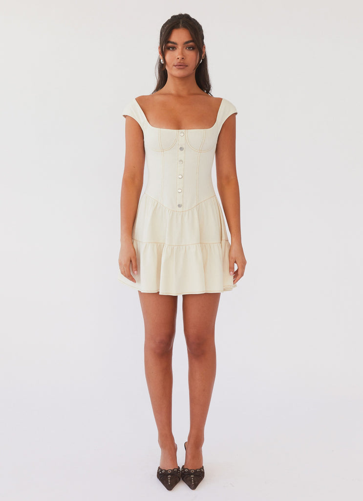 Peppermayo Peppermayo Exclusive - Isabella Denim Bustier Dress - Antique