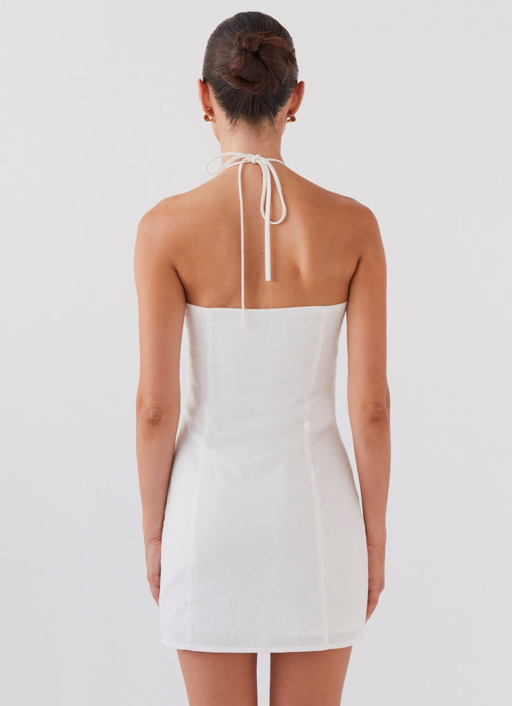 Peppermayo Peppermayo Exclusive - Island Echoes Linen Mini Dress - White