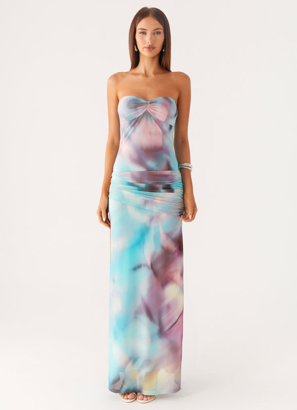 peppermayo Peppermayo Exclusive - Isle Escape Mesh Maxi Dress - Sea Splash