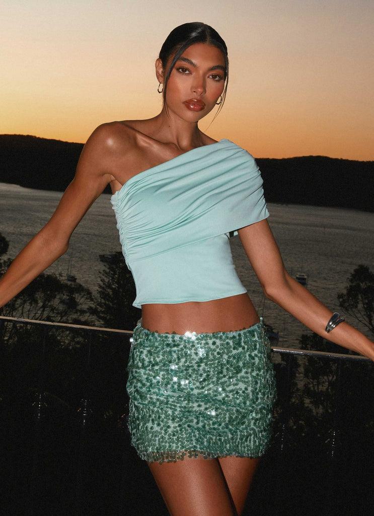 Peppermayo Peppermayo Exclusive - Islington One Shoulder Top - Mint
