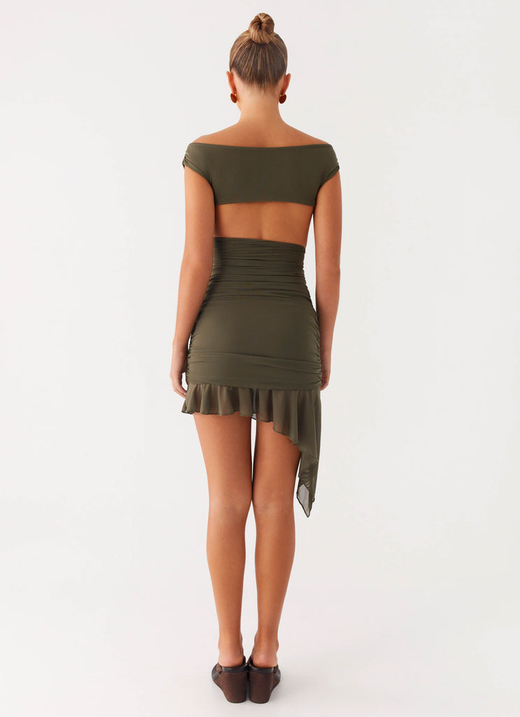 Peppermayo Peppermayo Exclusive - Ivy Whisper Mini Dress - Khaki