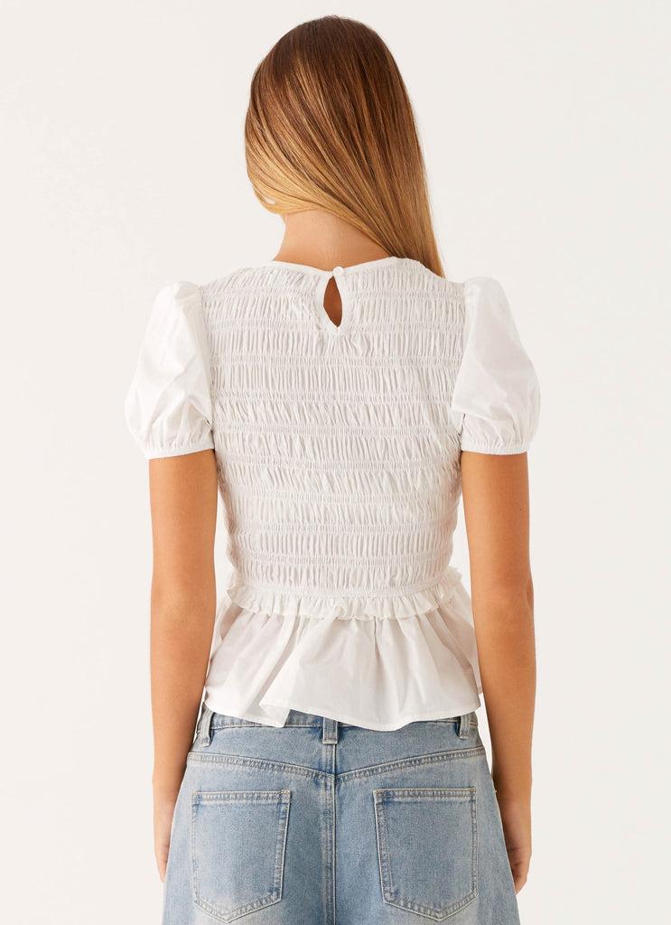 Peppermayo Peppermayo Exclusive - Izzy Shirred Top - White