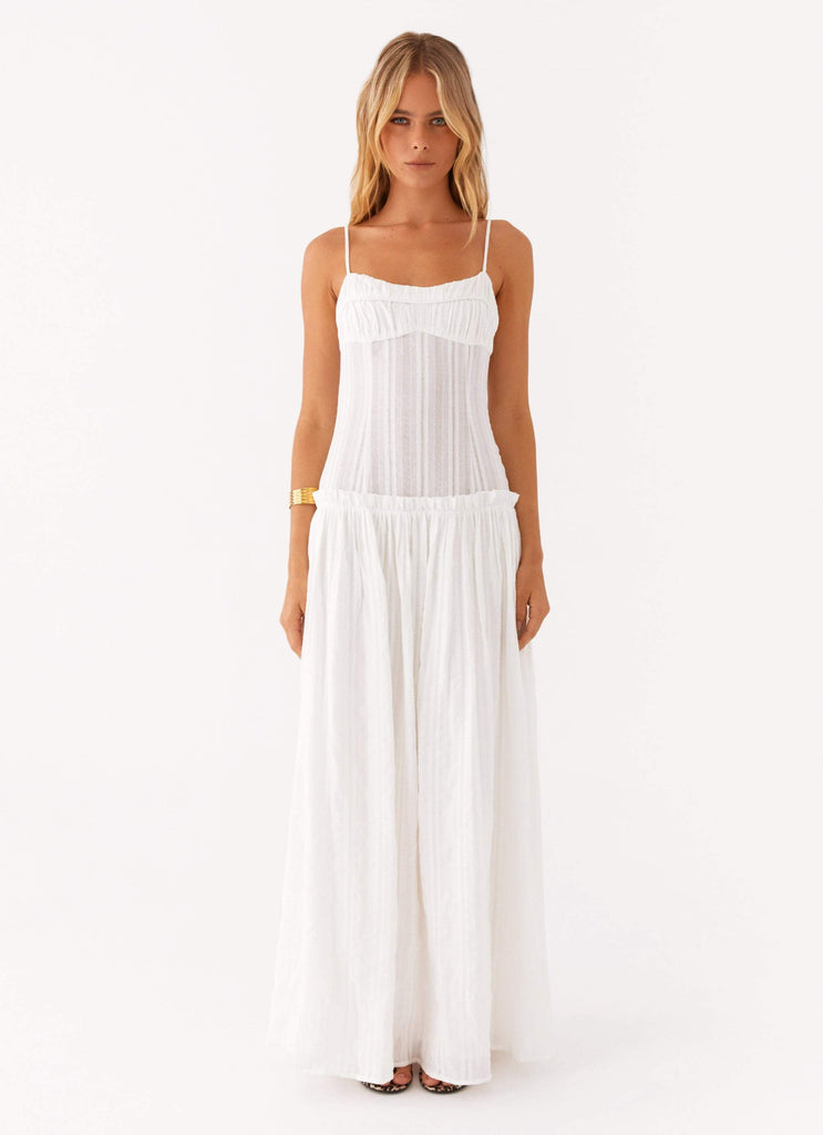 Peppermayo Peppermayo Exclusive - Jacinda Drop Waist Maxi Dress - Ivory