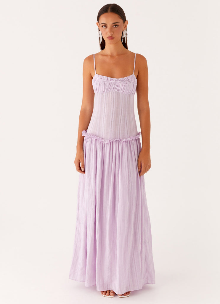 Peppermayo Peppermayo Exclusive - Jacinda Drop Waist Maxi Dress - Lavender