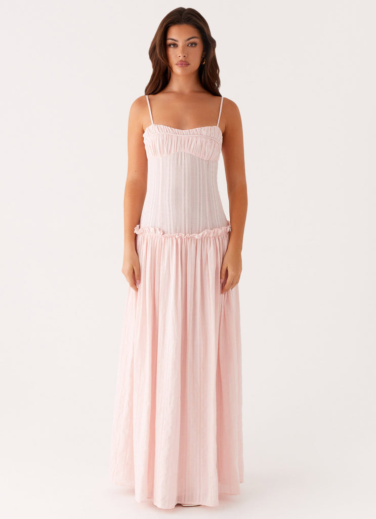 Peppermayo Peppermayo Exclusive - Jacinda Drop Waist Maxi Dress - Pink