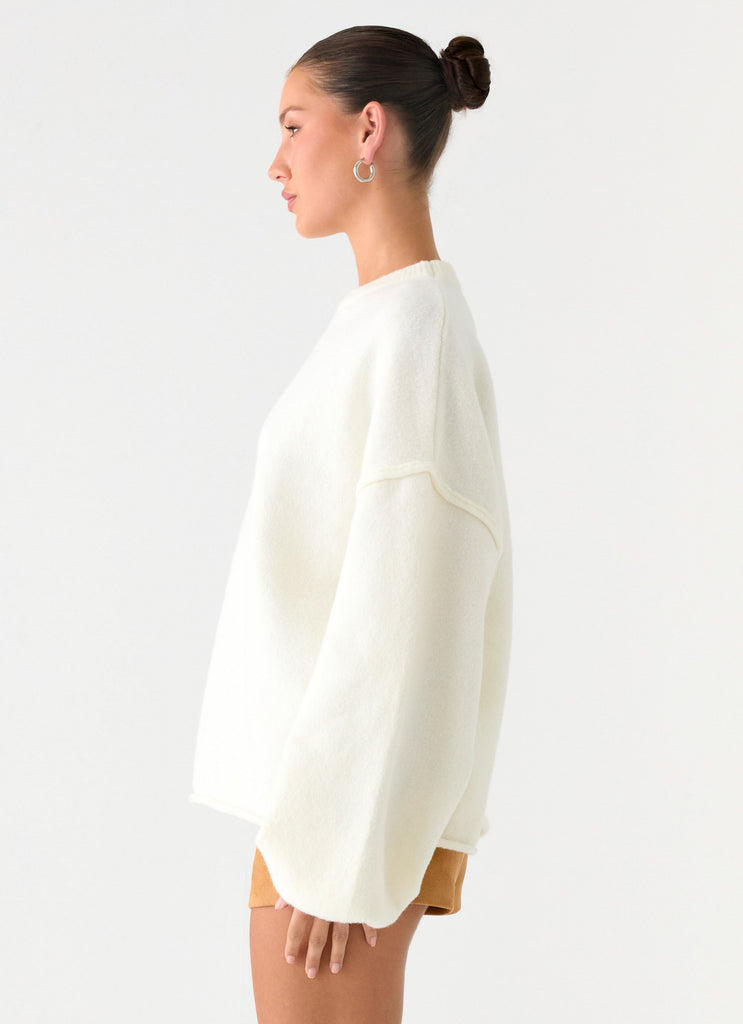 Peppermayo Peppermayo Exclusive - Jack Oversized Knit Sweater - Cream