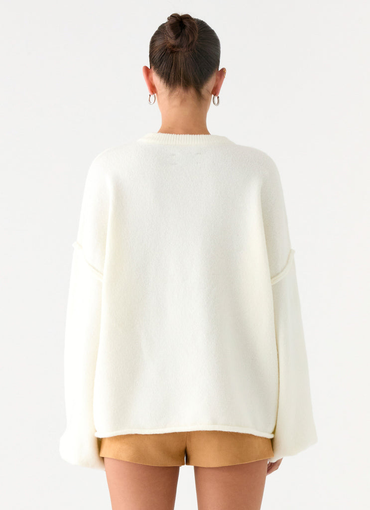 Peppermayo Peppermayo Exclusive - Jack Oversized Knit Sweater - Cream