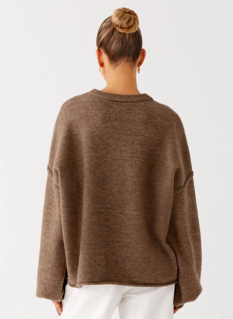 Peppermayo Peppermayo Exclusive - Jack Oversized Knit Sweater - Tan Marle