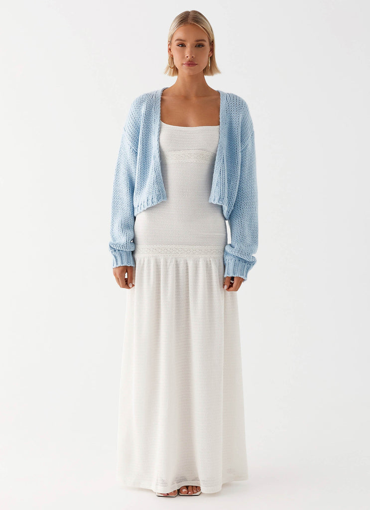 Peppermayo Peppermayo Exclusive - Jasleen Knit Cardigan - Blue