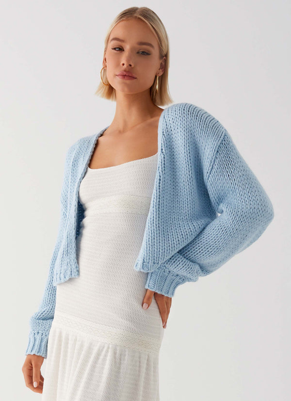 peppermayo Peppermayo Exclusive - Jasleen Knit Cardigan - Blue
