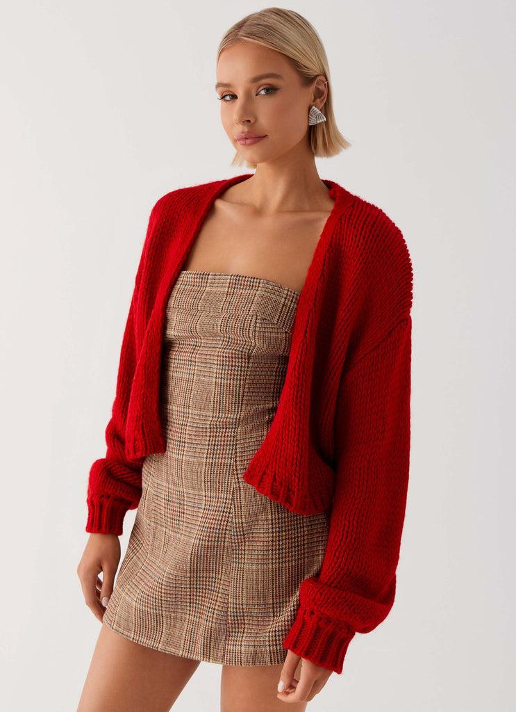 Peppermayo Peppermayo Exclusive - Jasleen Knit Cardigan - Red