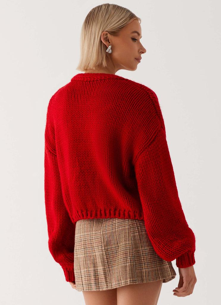 Peppermayo Peppermayo Exclusive - Jasleen Knit Cardigan - Red