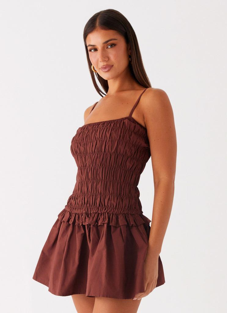 Peppermayo Peppermayo Exclusive - Jaxi Mini Dress - Chocolate