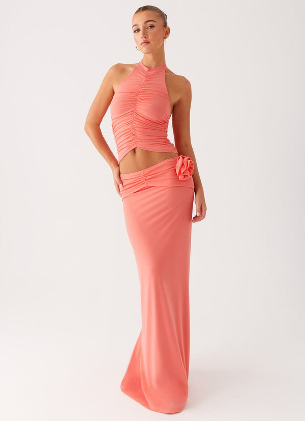 peppermayo Peppermayo Exclusive - Jayce Maxi Skirt - Salmon
